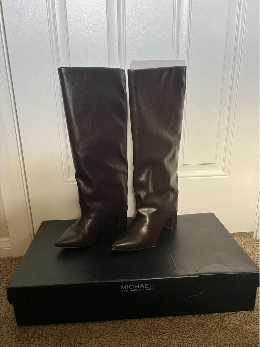 Michael by Michael Shannon: Tall Brown Dress Boots Sz 6.5